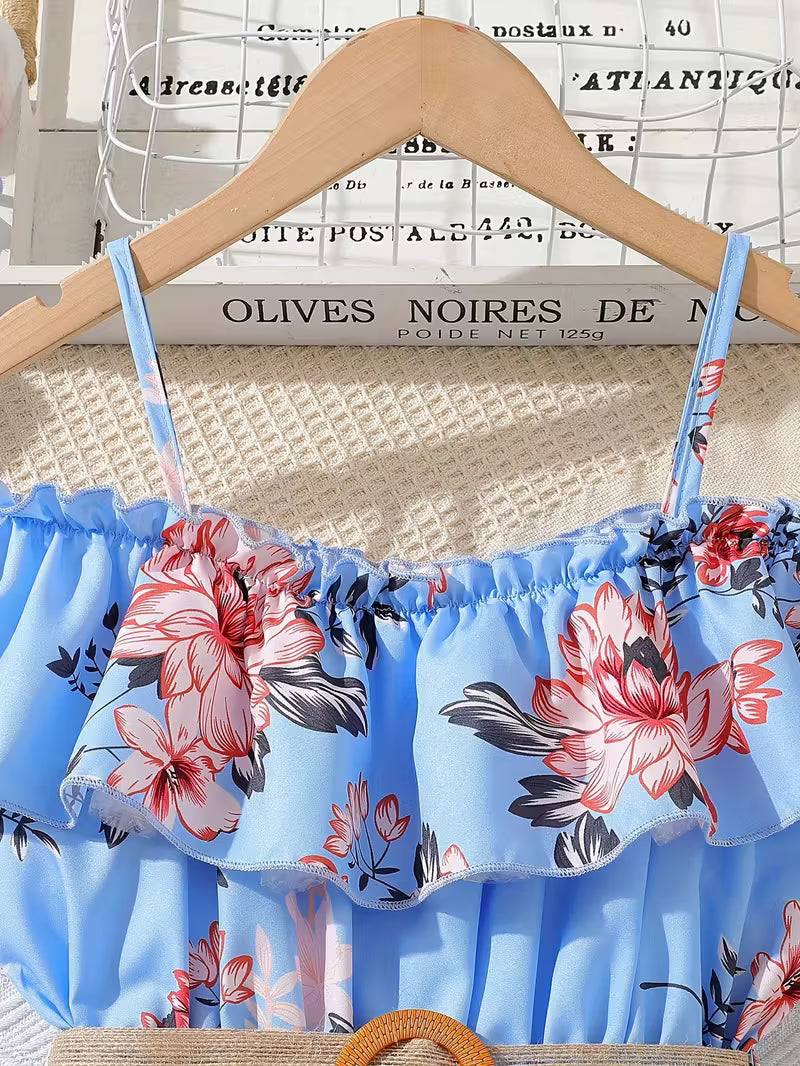 Brillo de Sol! Vestido Floral Azul para Días Inolvidables