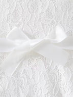 Vestido de verano para niñas con cuello de encaje