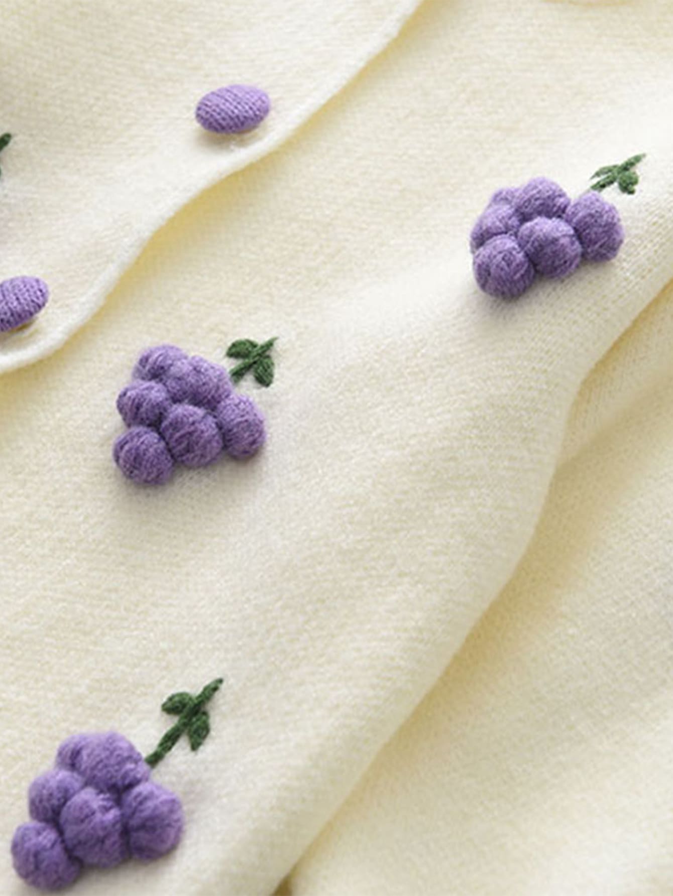 Conjunto Niña Invierno Felpa Chaqueta y Falda Frutas 3D