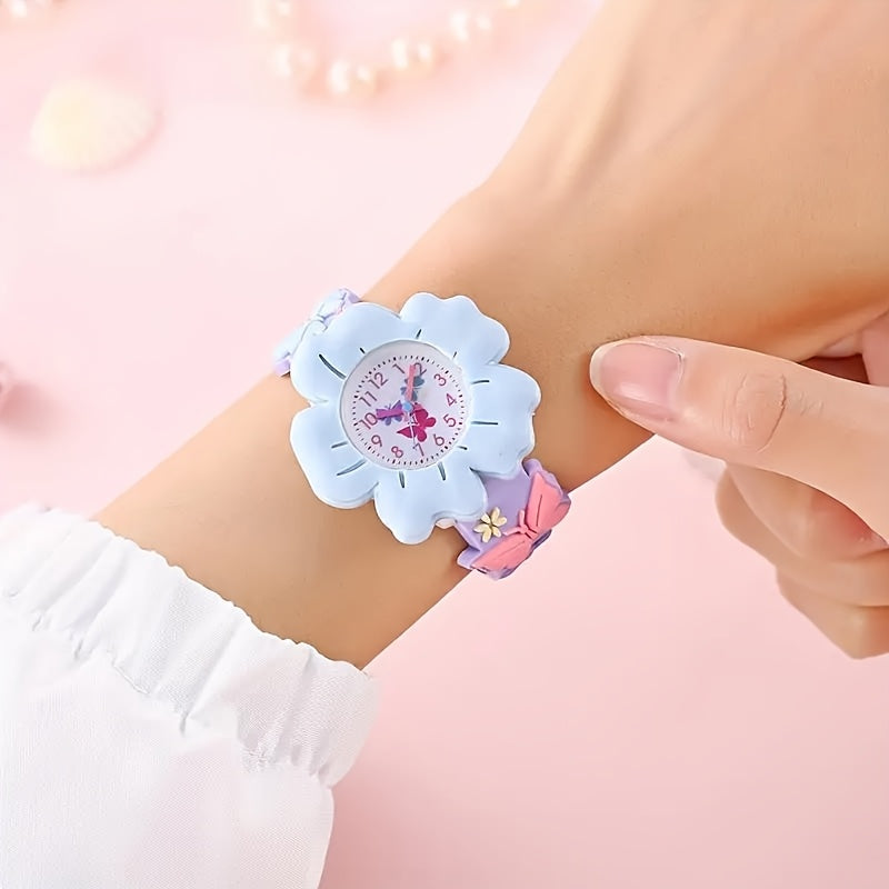 Relojes infantiles con diseños atractivos de flores y mariposas