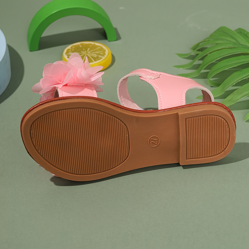 Sandalias Rosas con Flores