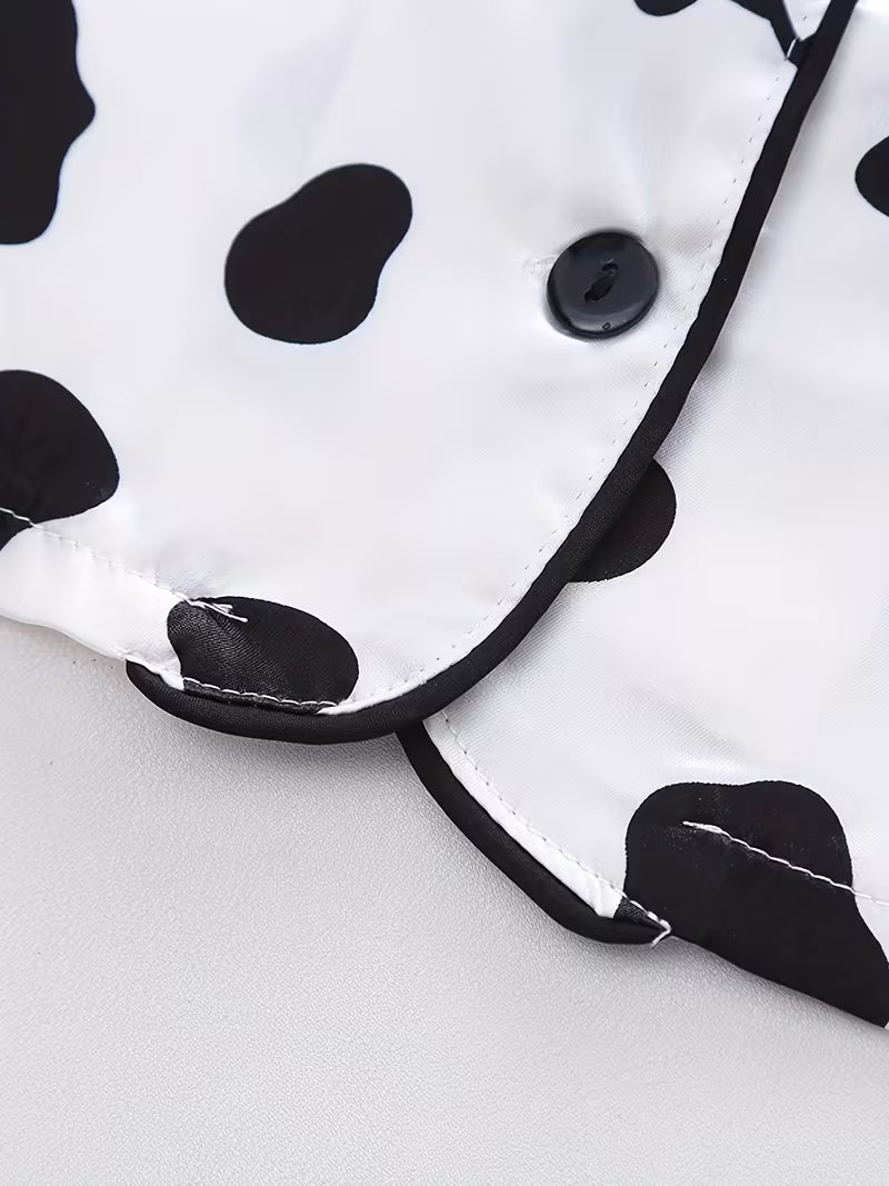 Comodidad total en casa Conjunto de pijama de 2 piezas estilo animado