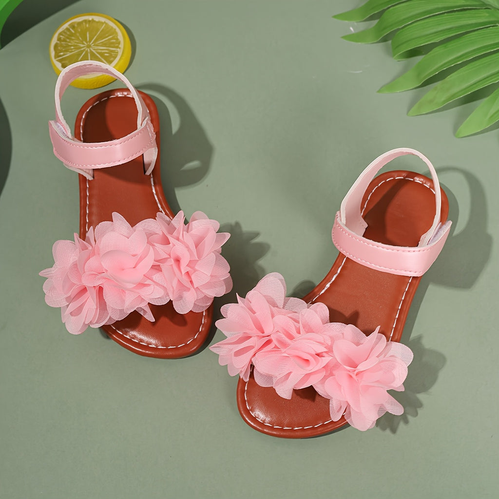 Sandalias Rosas con Flores