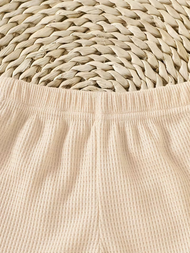 Conjunto cómodo para bebé niño: camiseta de manga corta y shorts 🌞👶