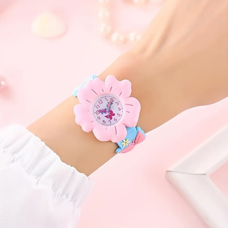 Relojes infantiles con diseños atractivos de flores y mariposas