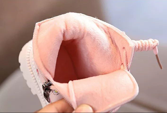 Botas de invierno con estampado de frutas para niñas