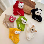 Calcetines divertidos de dibujos animados, con algodón suave y diseño 3D