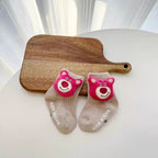 Calcetines divertidos de dibujos animados, con algodón suave y diseño 3D