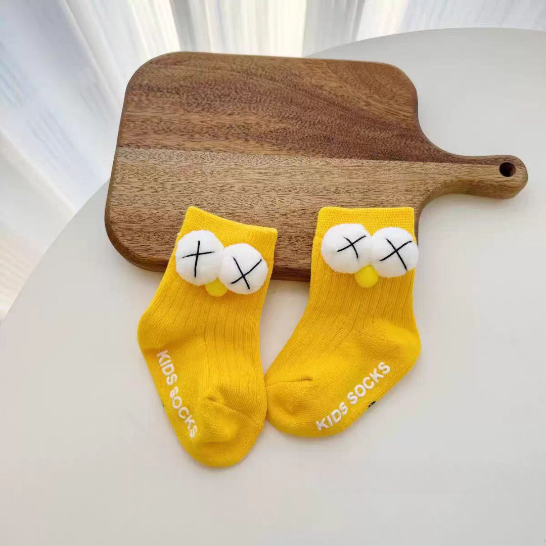 Calcetines divertidos de dibujos animados, con algodón suave y diseño 3D