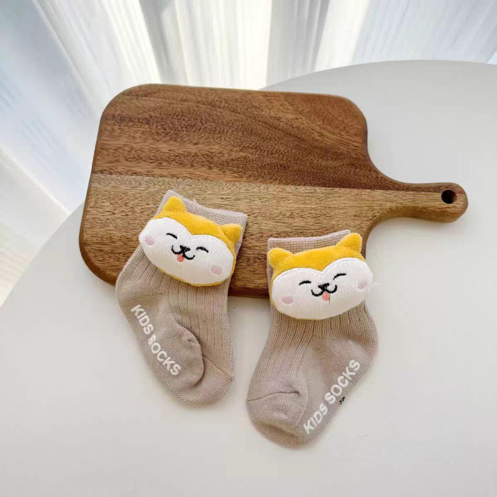 Calcetines divertidos de dibujos animados, con algodón suave y diseño 3D