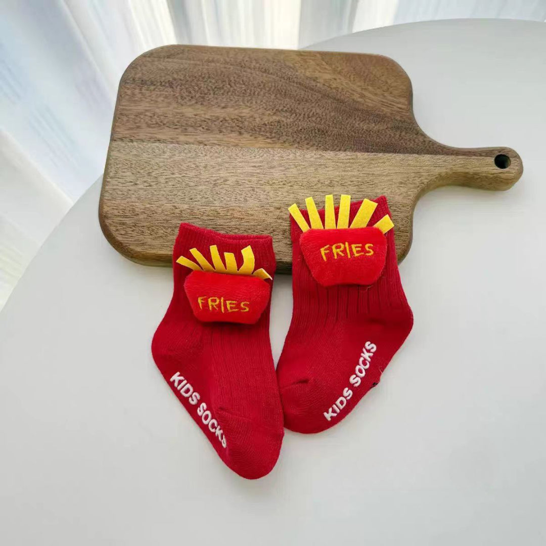 Calcetines divertidos de dibujos animados, con algodón suave y diseño 3D