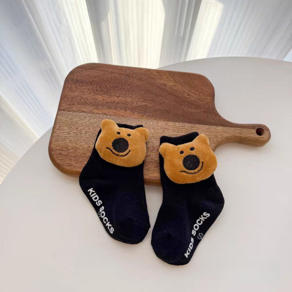 Calcetines divertidos de dibujos animados, con algodón suave y diseño 3D