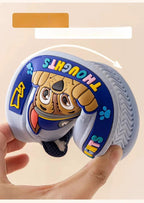 Pantuflas de invierno suaves con forro de piel cálida y diseño de dibujos animados en 3D par de pantuflas 