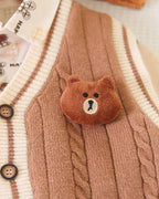 Conjunto niño invierno 3 piezas camisa chaleco de lana y pantalón cómodo vista frontal