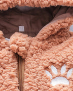 Conjunto niño invierno sherpa Teddy Bear con capucha y orejitas