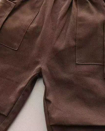 Conjunto bebé 3 piezas invierno chaleco lana camisa estampada y pantalón cómodo detalle chaleco