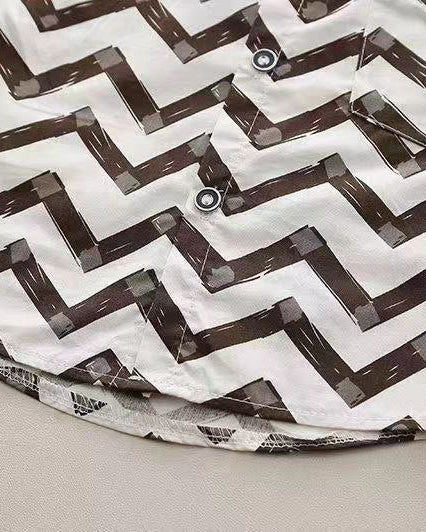 Conjunto bebé 3 piezas invierno chaleco lana camisa estampada y pantalón cómodo 