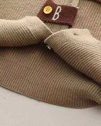 Conjunto bebé 3 piezas invierno chaleco lana camisa estampada y pantalón cómodo detalle chaleco
