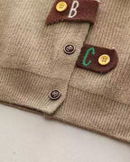 Conjunto bebé 3 piezas invierno chaleco lana camisa estampada y pantalón cómodo outfit bebé 