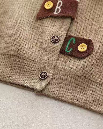 Conjunto bebé 3 piezas invierno chaleco lana camisa estampada y pantalón cómodo outfit bebé 