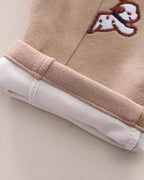 Conjunto bebé invierno 3 piezas con suéter de lana bordado camisa y pantalón detalle suéter