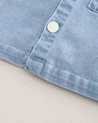 Conjunto niño ropa infantil 3 piezas vaquero moderno con camisa y pantalón , Ideal para primavera en España