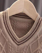 Conjunto bebé niño 3 piezas invierno: suéter lana, camisa cuadros y pantalón elástico en España