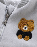 Conjunto bebé invierno 3 piezas chaqueta pantalón sudadera acolchada detalle chaqueta