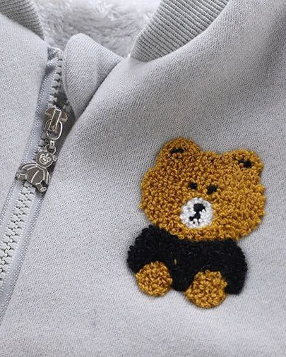 Conjunto bebé invierno 3 piezas chaqueta pantalón sudadera acolchada detalle chaqueta