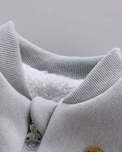 Conjunto bebé invierno 3 piezas chaqueta pantalón sudadera acolchada detalle chaqueta