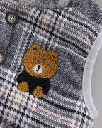 Conjunto bebé invierno 3 piezas chaqueta pantalón sudadera acolchada vista frontal