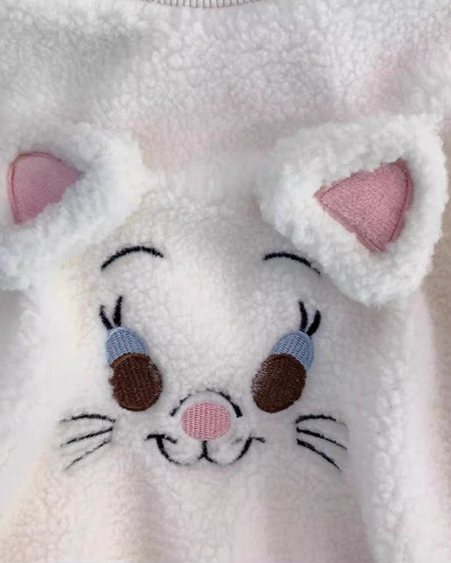 Conjunto niña invierno 2 piezas ropa bebé niña suéter con forro de peluche y pantalón vaquero forrado en España