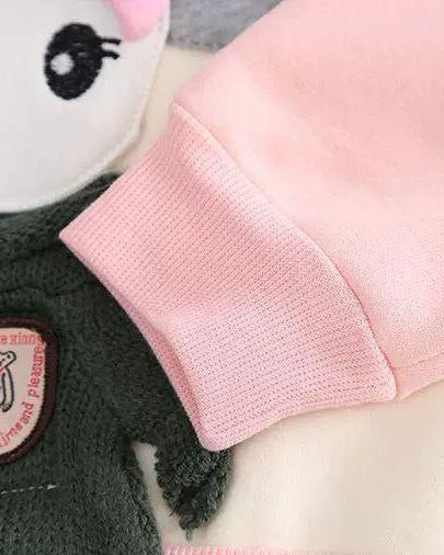 Conjunto niña invierno 2 piezas con sudadera con capucha y pantalón con forro de peluche | ropa bebé niña en España