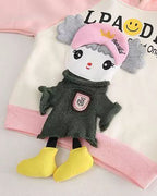 Conjunto niña invierno 2 piezas con sudadera con capucha y pantalón con forro de peluche | ropa bebé niña en España