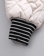 Conjunto bebé panda de invierno 2 piezas (chaqueta y pantalón) de algodón acolchado, cuello alto