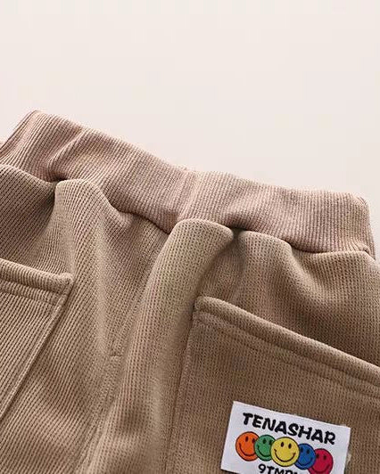 Conjunto bebé niño 3 piezas invierno: chaqueta acolchada con bordado de osito, camiseta interior y pantalón de algodón ropa en España