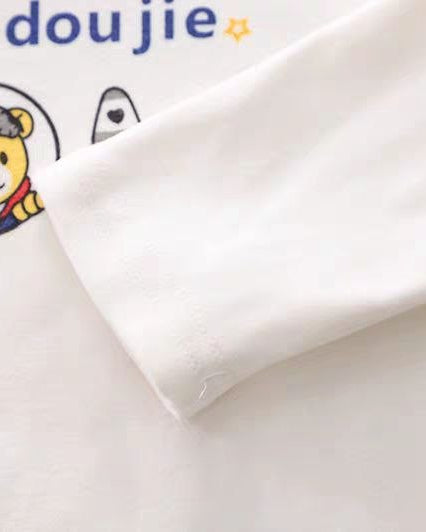 Conjunto bebé niño 3 piezas invierno: chaqueta acolchada con bordado de osito, camiseta interior y pantalón de algodón ropa en España
