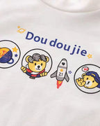 Conjunto bebé niño 3 piezas invierno: chaqueta acolchada con bordado de osito, camiseta interior y pantalón de algodón ropa en España