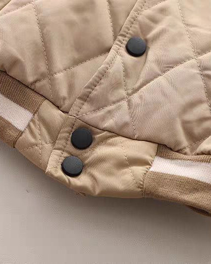 Conjunto bebé niño 3 piezas invierno: chaqueta acolchada con bordado de osito, camiseta interior y pantalón de algodón ropa en España