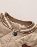 Conjunto bebé niño 3 piezas invierno: chaqueta acolchada con bordado de osito, camiseta interior y pantalón de algodón ropa en España