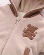 Conjunto bebé niño invierno 3 piezas: chaqueta, pantalón y bolso de oso , perfecto para los niños en España