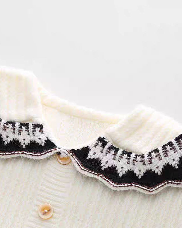 Conjunto niña invierno 2 piezas cárdigan de punto y falda estampada ,destacada para looks elegantes y sencillos en España