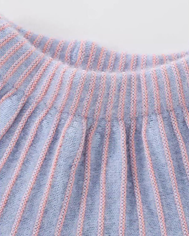 Vestido niña invierno de tejido suave con textura cómoda | vestido niña punto suave | ropa niña elegante en España
