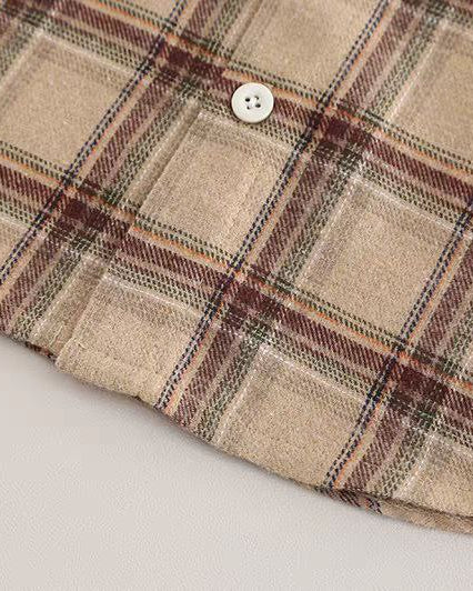 Conjunto bebé niño 3 piezas otoño invierno: camisa cuadros, cárdigan tejido y pantalón ,Ideal para clima otoñal en España