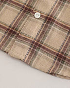 Conjunto bebé niño 3 piezas otoño invierno: camisa cuadros, cárdigan tejido y pantalón ,Ideal para clima otoñal en España
