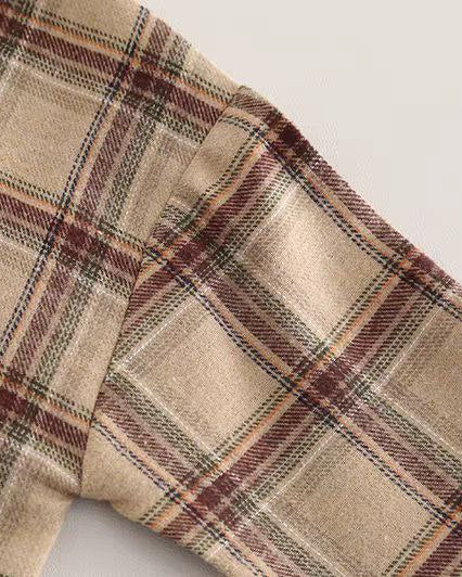 Conjunto bebé niño 3 piezas otoño invierno: camisa cuadros, cárdigan tejido y pantalón ,Ideal para clima otoñal en España
