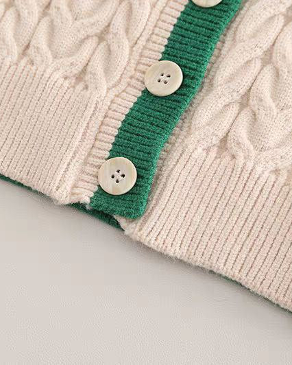 Conjunto bebé niño 3 piezas otoño invierno: camisa cuadros, cárdigan tejido y pantalón ,Ideal para clima otoñal en España