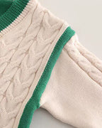 Conjunto bebé niño 3 piezas otoño invierno: camisa cuadros, cárdigan tejido y pantalón ,Ideal para clima otoñal en España