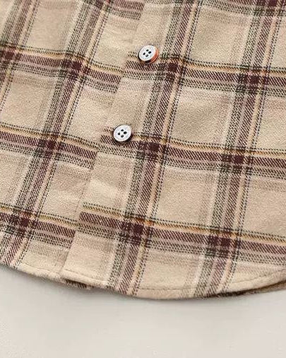 Conjunto bebé niño 3 piezas ropa infantil: camisa cuadros, chaleco lana y pantalón vaquero en España