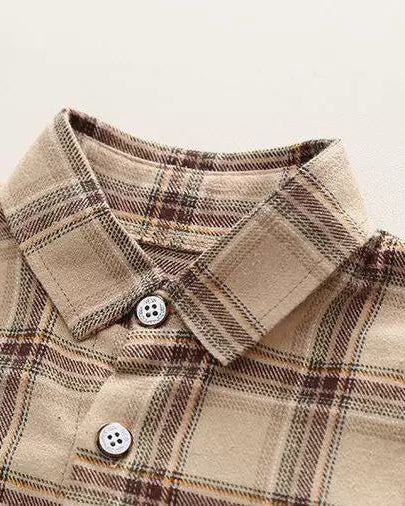Conjunto bebé niño 3 piezas ropa infantil: camisa cuadros, chaleco lana y pantalón vaquero en España